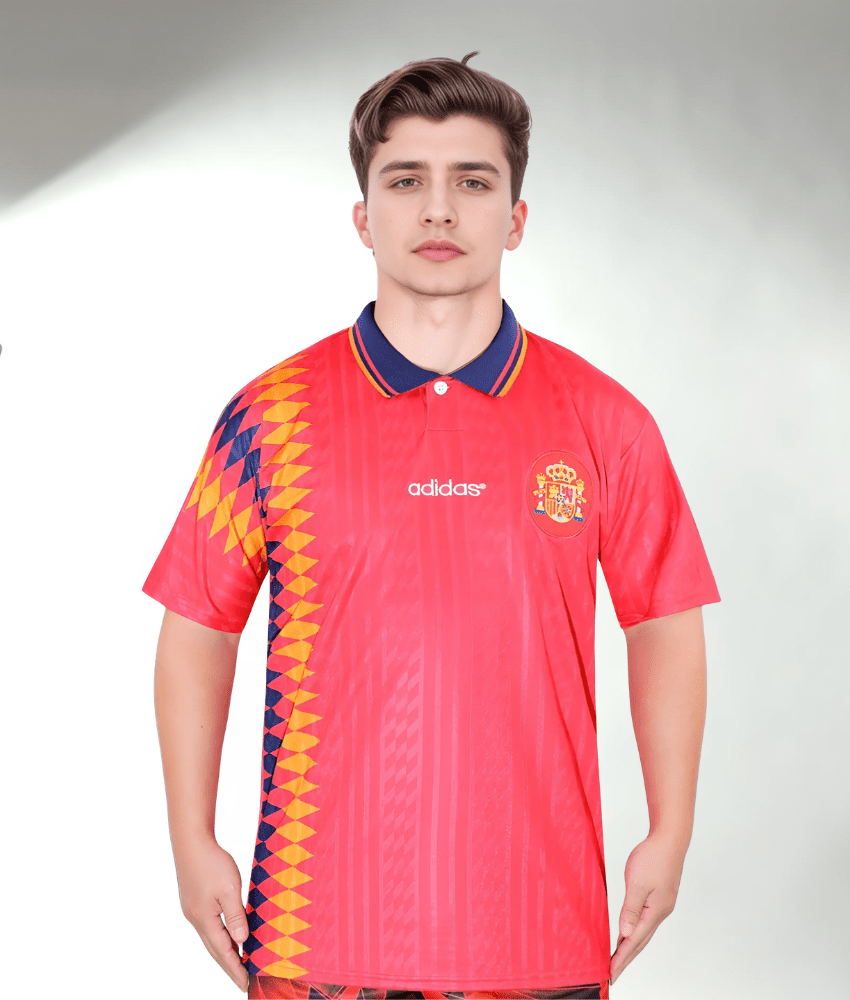SPAIN 1994 HOME RETRO SHIRT-Shirt - False9Fits