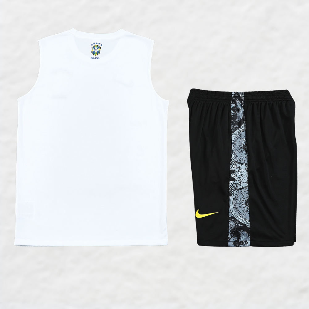 BRAZIL 2024/25 WHITE 'CHRIST THE REDEEMER' VEST SUMMER SET