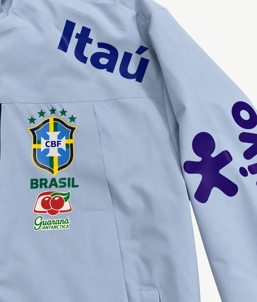 BRAZIL 2026 SILVER HOODED WINDBREAKER