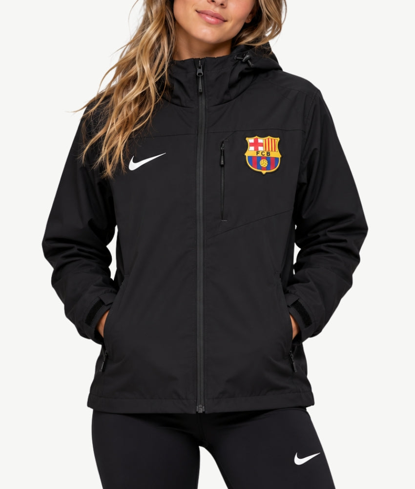 BARCELONA 2026 BLACK HOODED WINDBREAKER