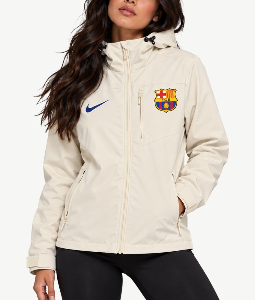 BARCELONA 2026 CREAM HOODED WINDBREAKER