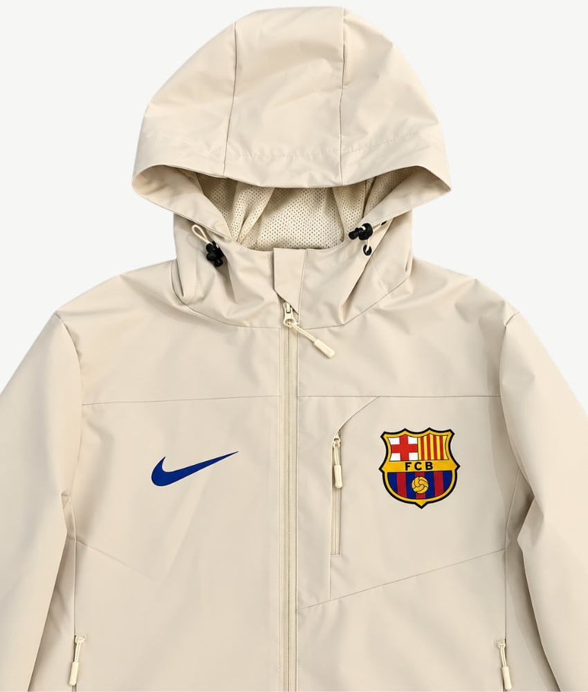 BARCELONA 2026 CREAM HOODED WINDBREAKER