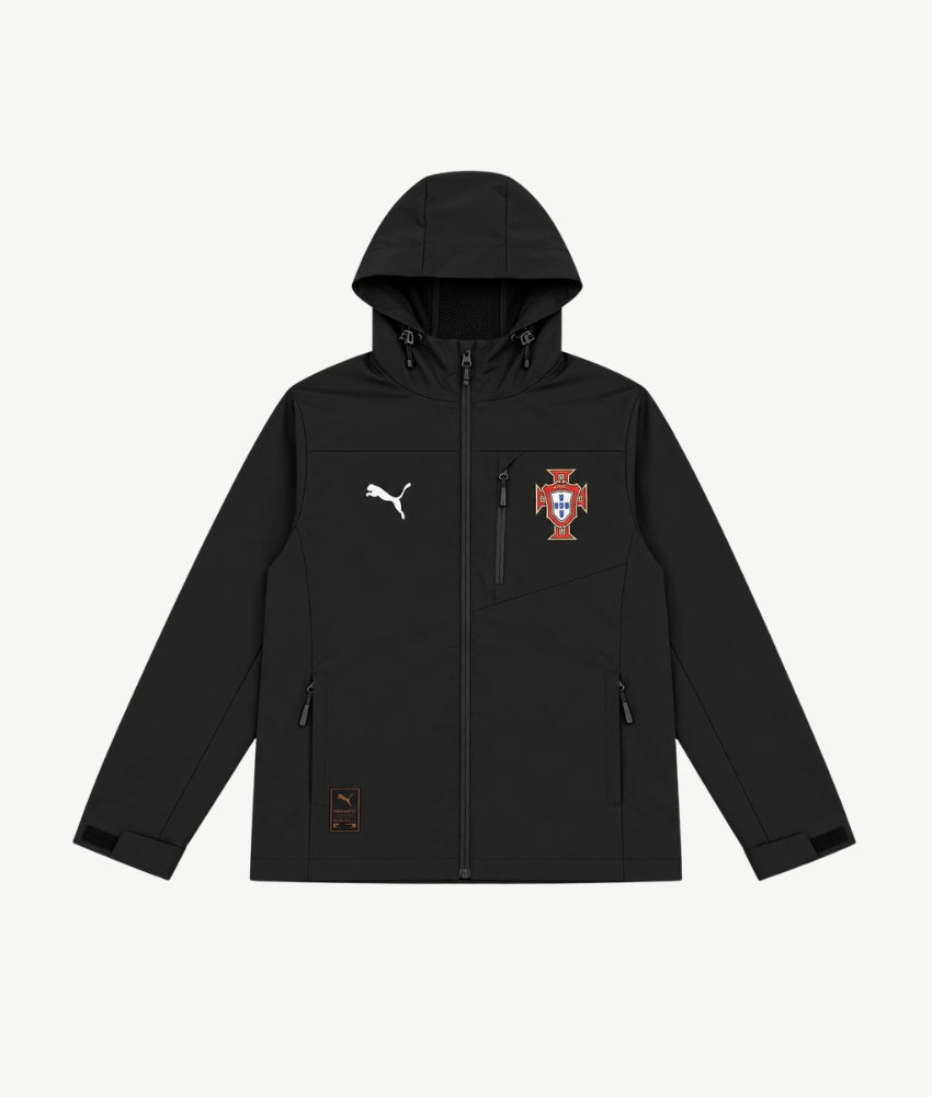 PORTUGAL 2026 BLACK HOODED WINDBREAKER