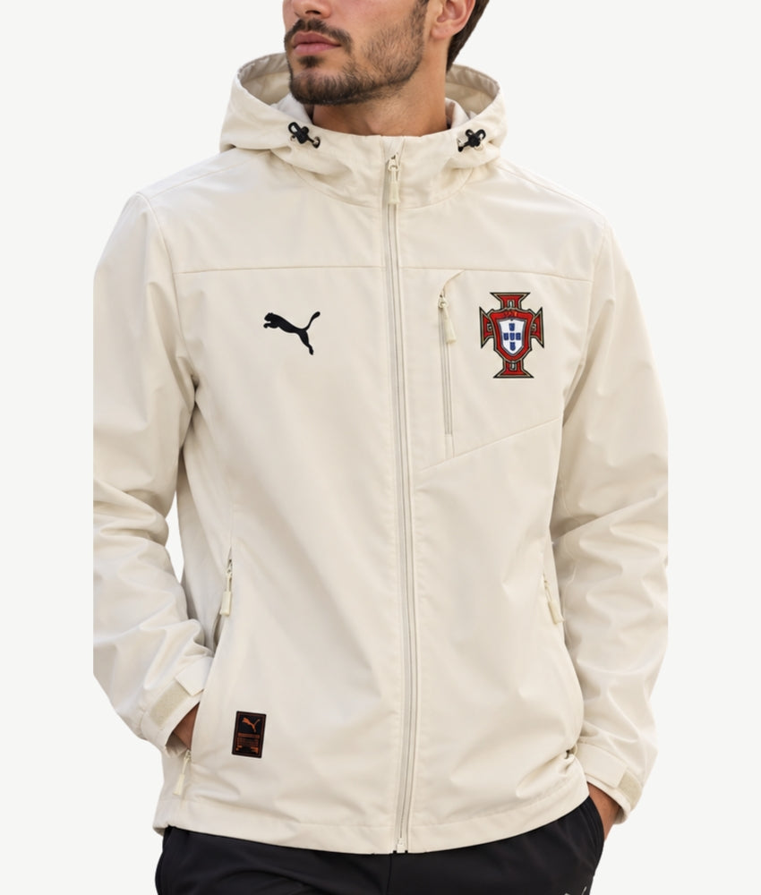 PORTUGAL 2026 CREAM HOODED WINDBREAKER