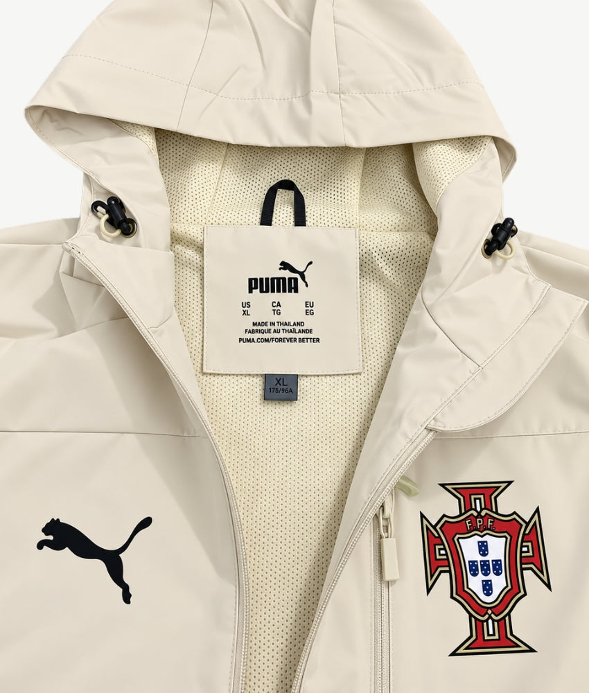 PORTUGAL 2026 CREAM HOODED WINDBREAKER