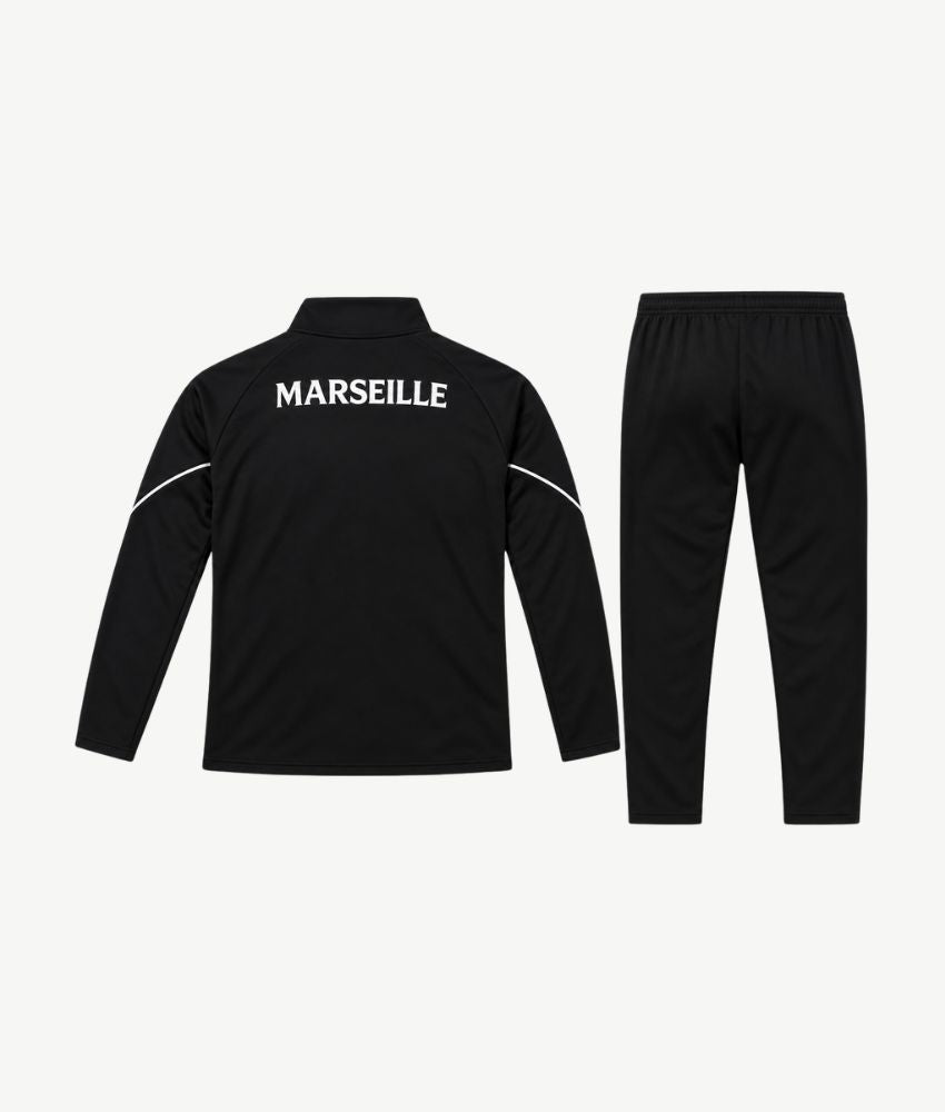 MARSEILLE 2026/27 BLACK 1/4 ZIP TRACKSUIT