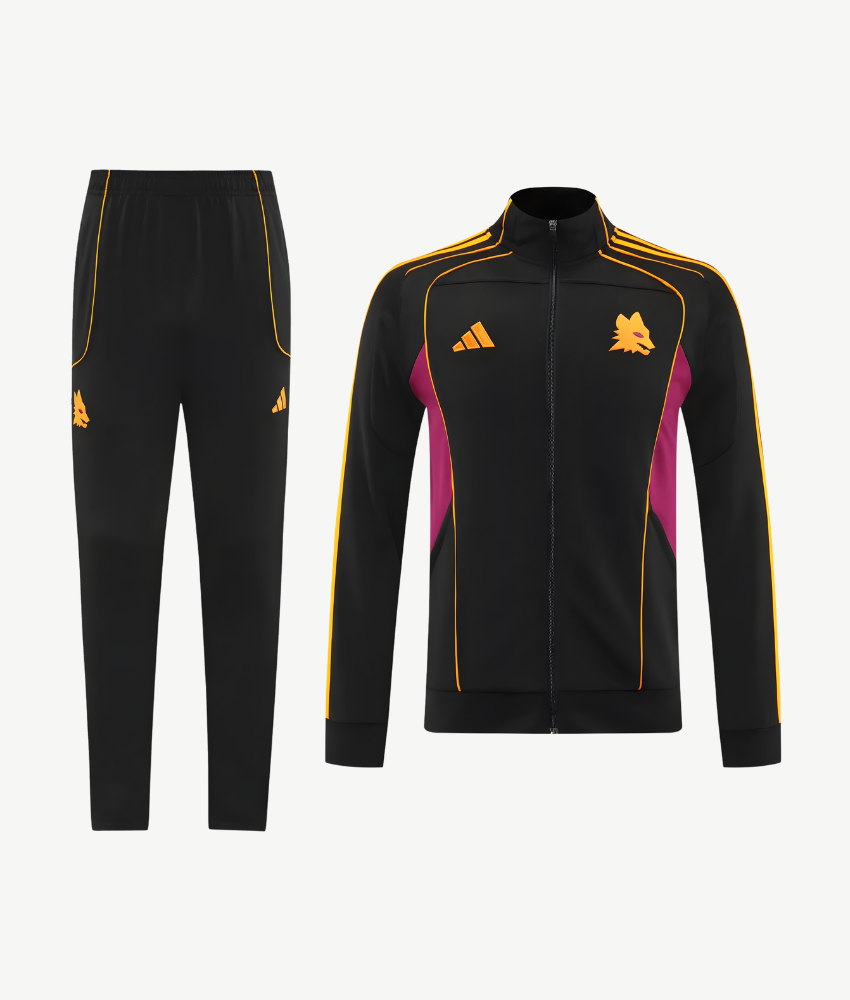 ROMA 2025/26 BLACK FULL ZIP TRACKSUIT
