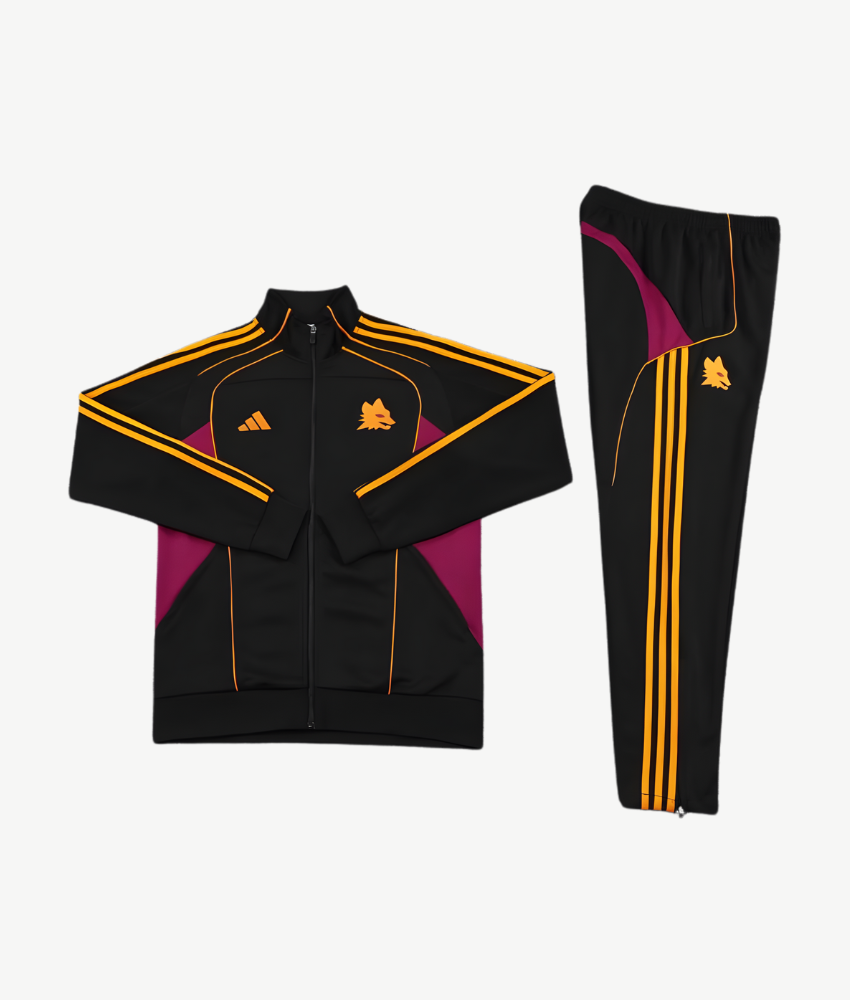 ROMA 2025/26 BLACK FULL ZIP TRACKSUIT