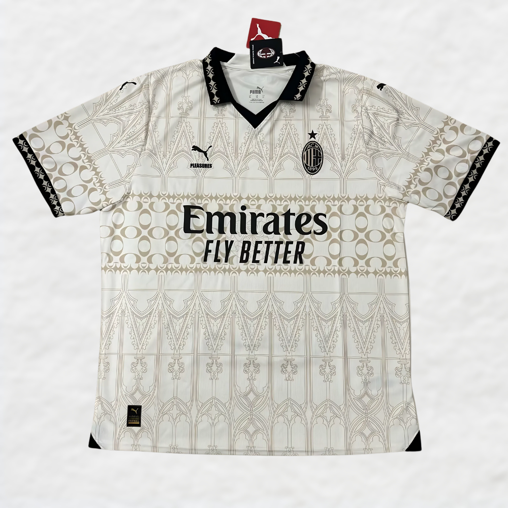 AC MILAN X PUMA X PLEASURES 2023/24 CREAM REPLICA SHIRT