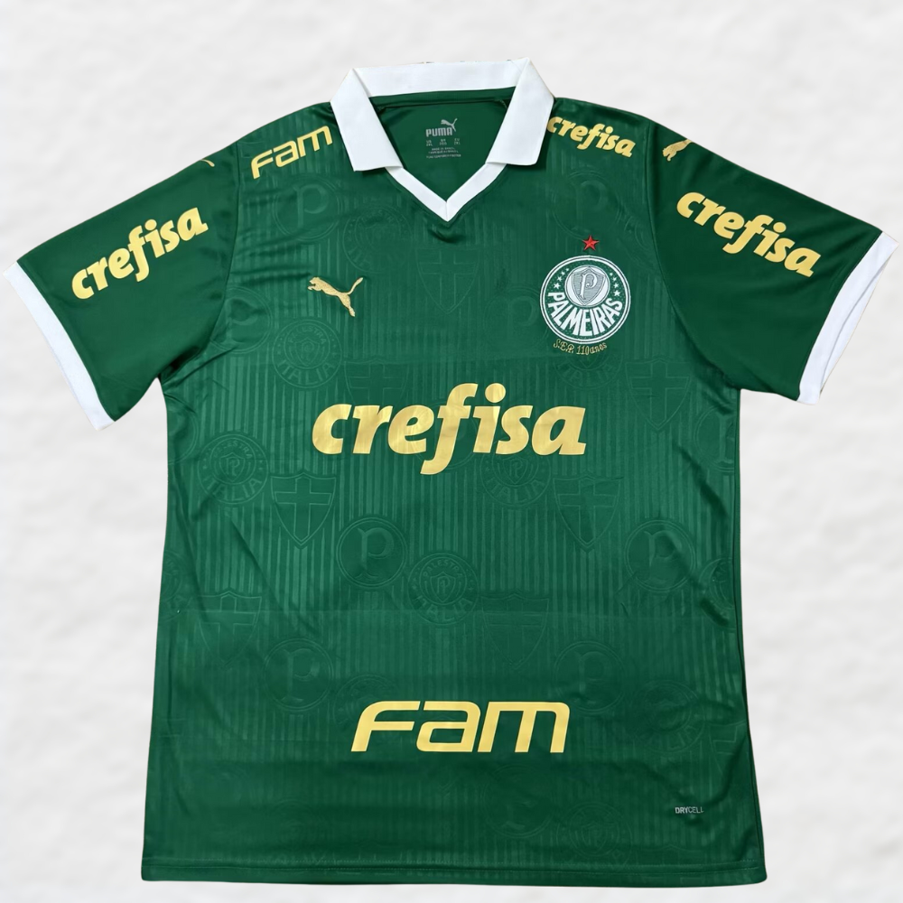 Puma Palmeiras 2024 Home Brazilian Champion Patch Jersey