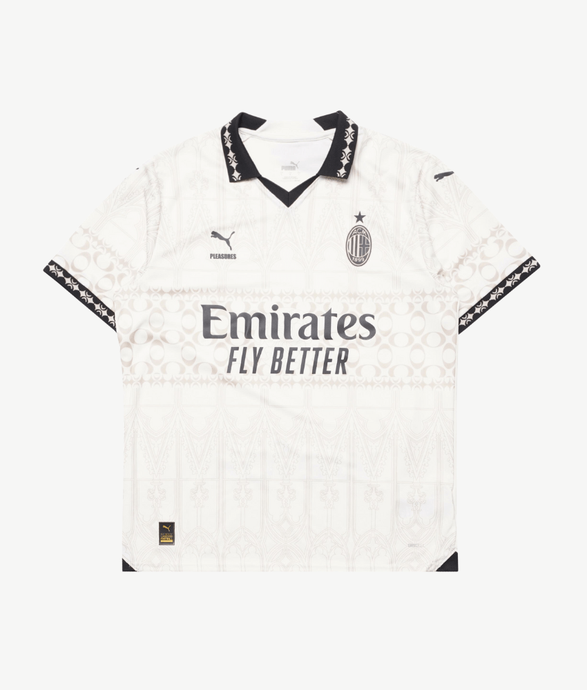 AC MILAN X PUMA X PLEASURES 2023/24 CREAM REPLICA SHIRT-Shirt - False9Fits