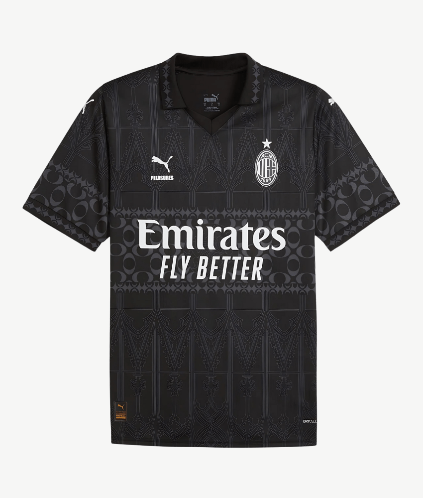 AC Milan PLEASURES 23-24 ユニフォーム コラボキット Milan x Pleasures 23-24 Fourth Kits Released - Footy Headlines