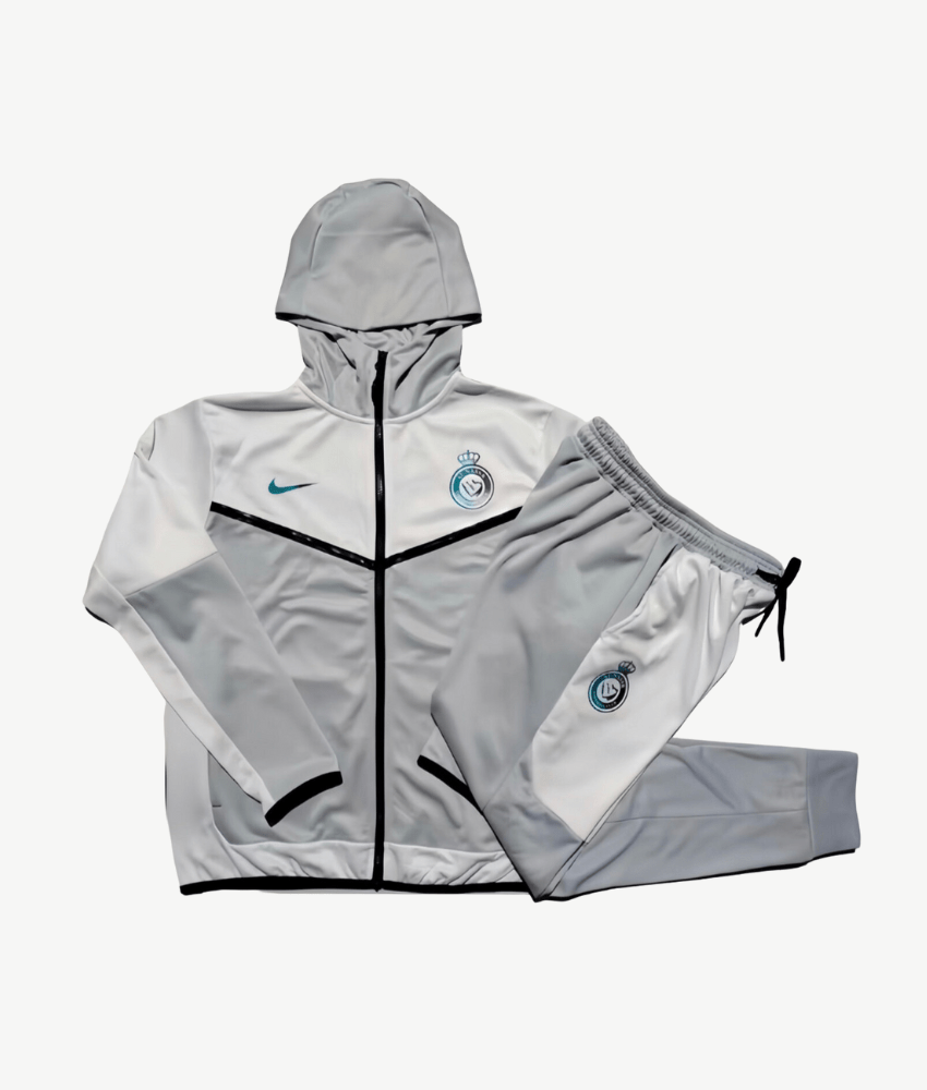 AL - NASSR 2024/25 WHITE - GREY TECHNICAL TRACKSUIT - Tracksuit & Jackets - False9Fits