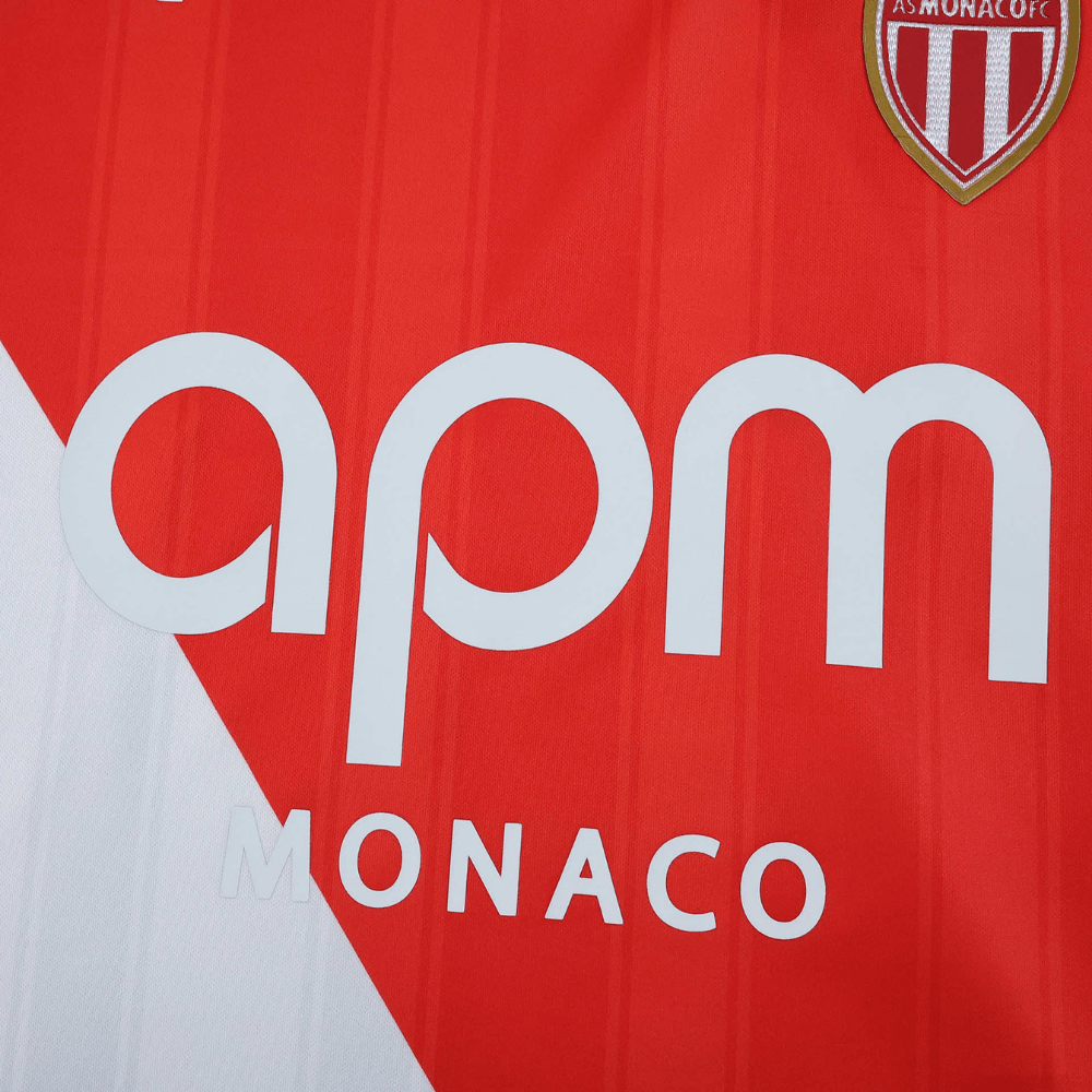 AS MONACO 2025/26 HOME SHIRT-Shirt - False9Fits