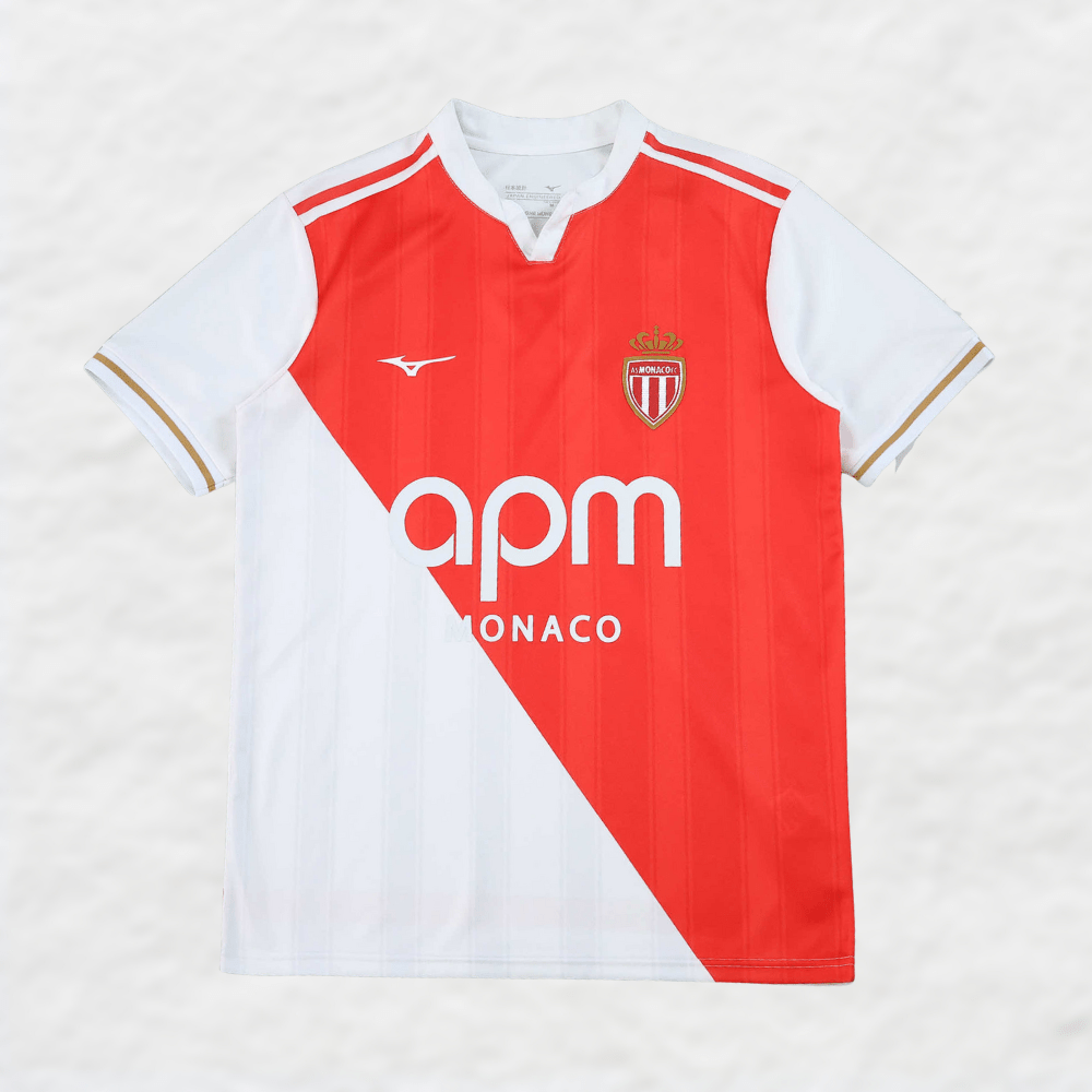 AS MONACO 2025/26 HOME SHIRT-Shirt - False9Fits