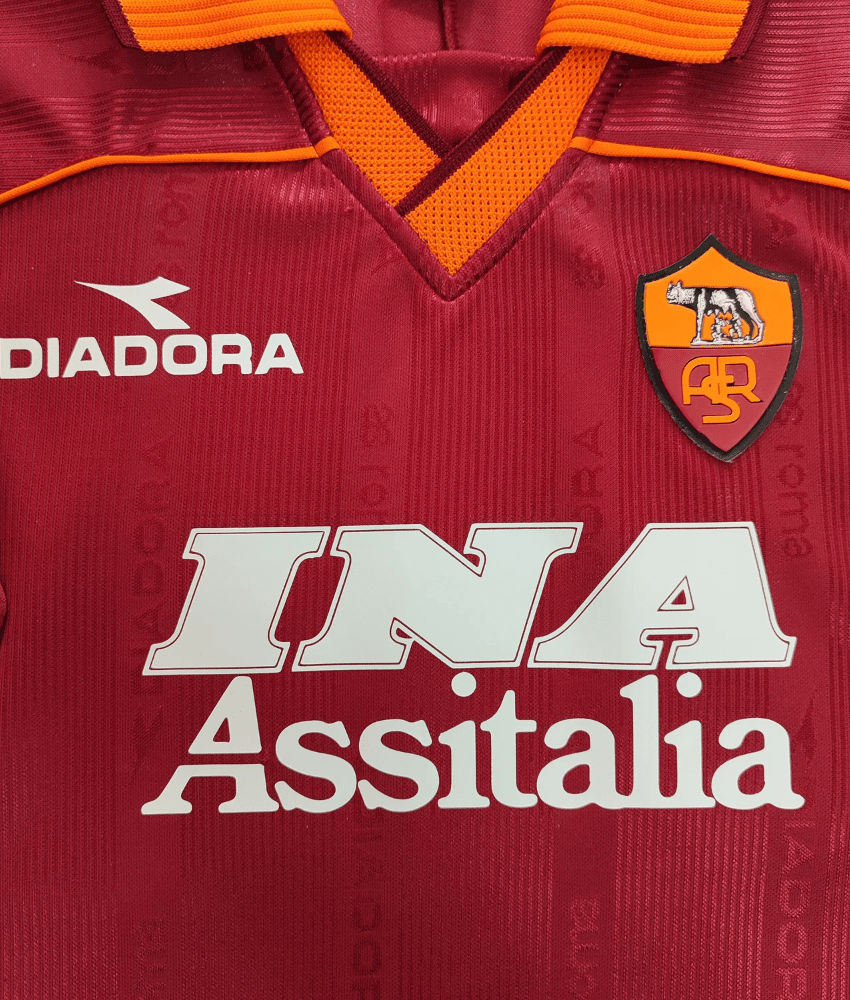 AS ROMA 1999/00 HOME SHIRT-Shirt - False9Fits