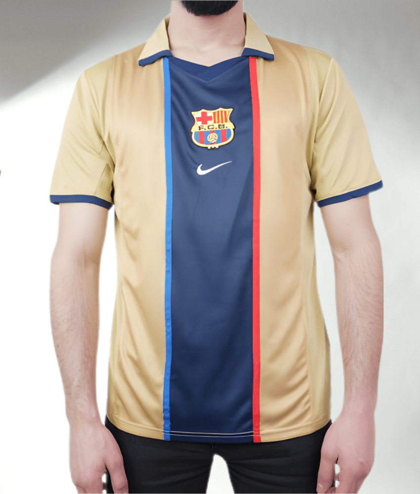 BARCELONA 2001/02 AWAY SHIRT-Shirt - False9Fits