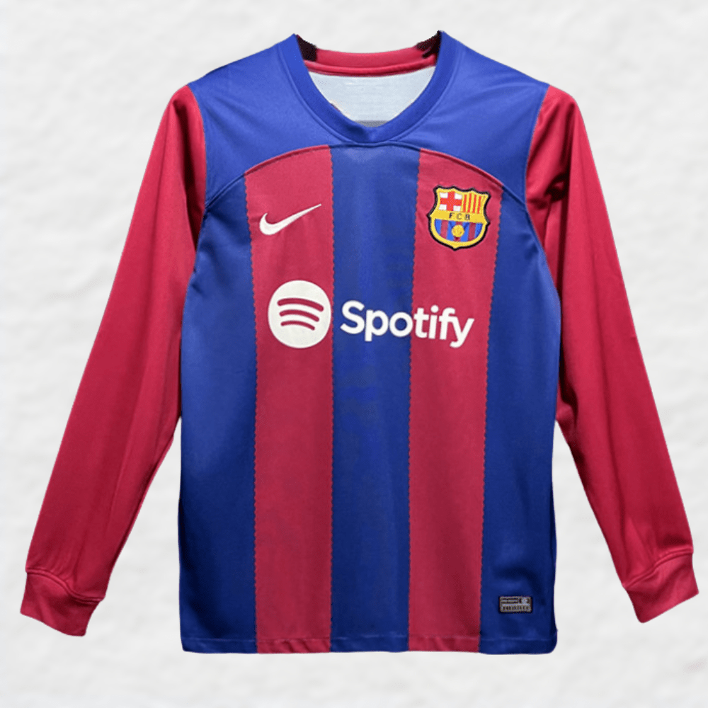 BARCELONA 2023/24 HOME KIT LONG SLEEVE - Shirt - False9Fits