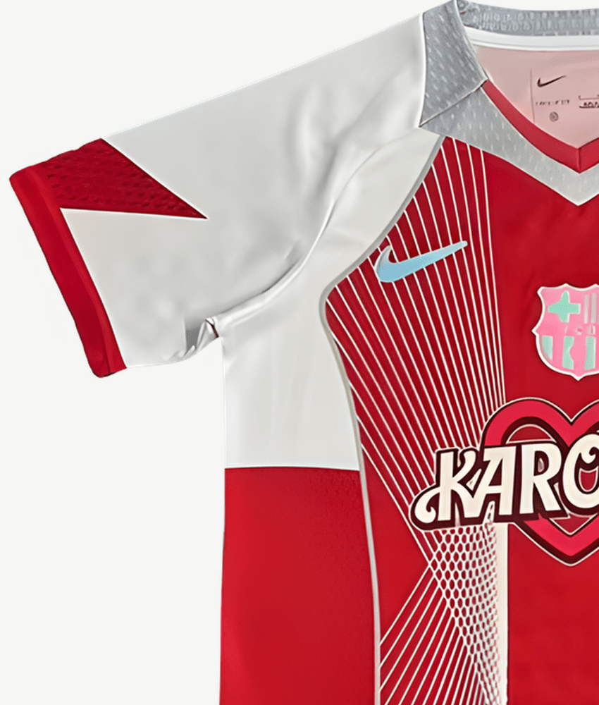 BARCELONA 2025/26 'KAROL G' SPECIAL EDITION (RED) SHIRT-Shirt - False9Fits