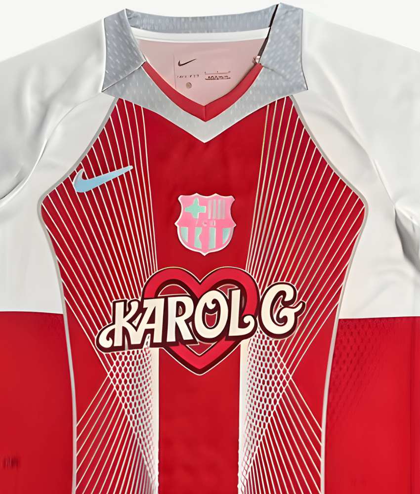 BARCELONA 2025/26 'KAROL G' SPECIAL EDITION (RED) SHIRT-Shirt - False9Fits