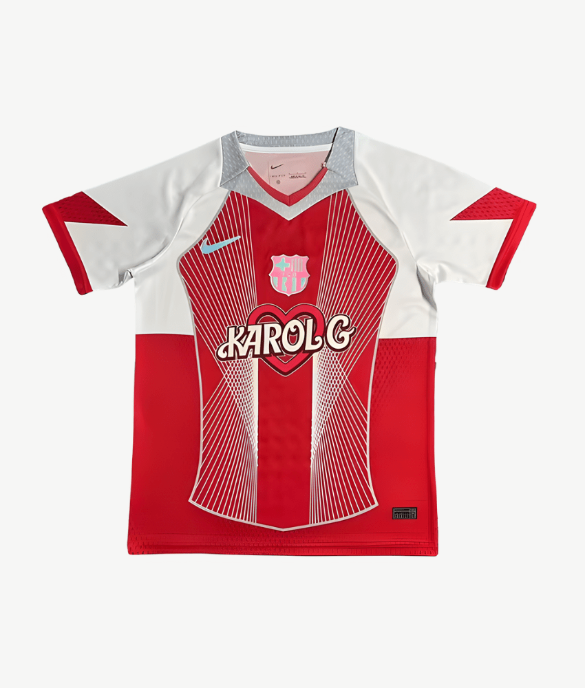 BARCELONA 2025/26 'KAROL G' SPECIAL EDITION (RED) SHIRT-Shirt - False9Fits