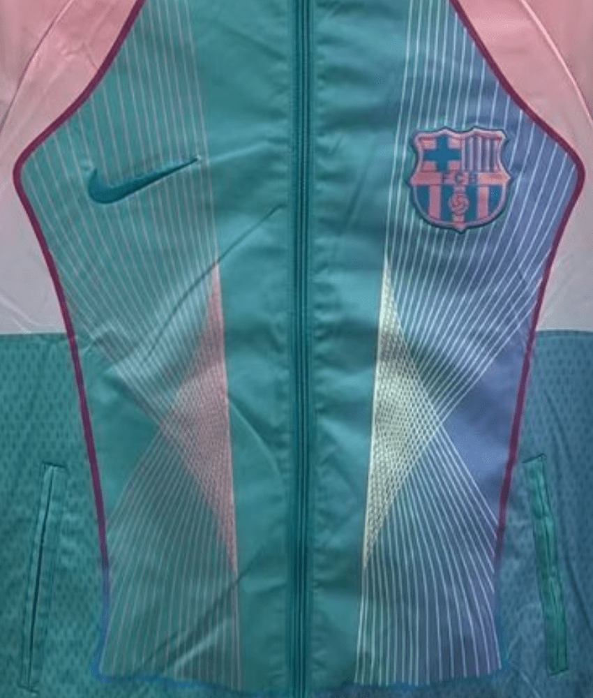 BARCELONA 2025/26 PINK/BLUE REVERSIBLE WINDBREAKER - Tracksuit & Jackets - False9Fits