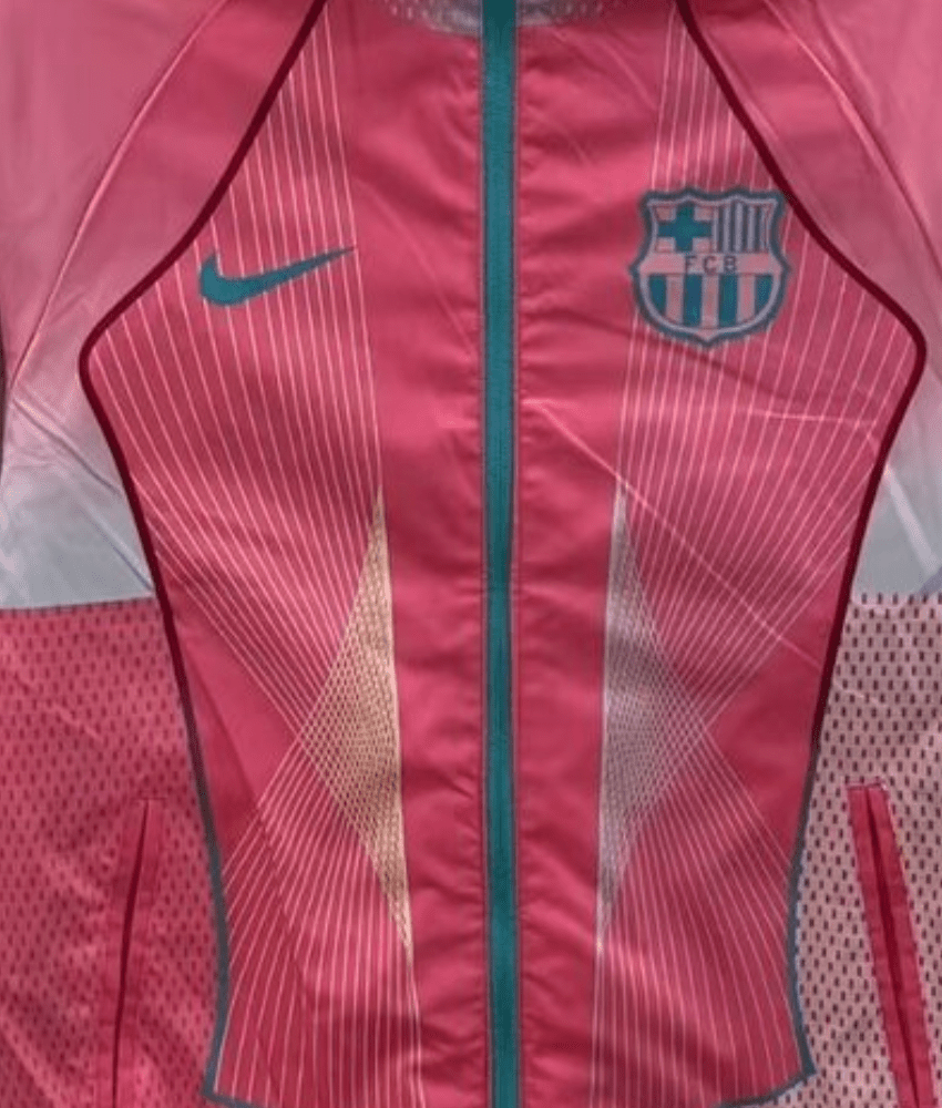 BARCELONA 2025/26 PINK/BLUE REVERSIBLE WINDBREAKER - Tracksuit & Jackets - False9Fits