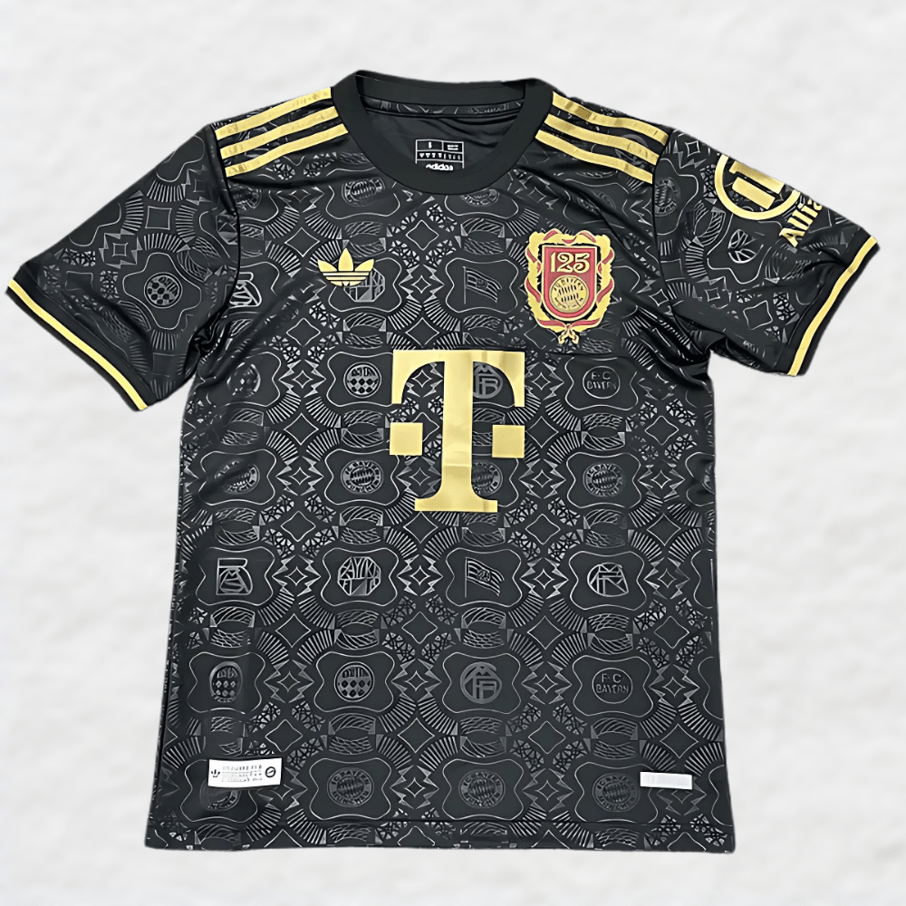 BAYERN MUNICH 2024/25 '125TH ANNIVERSARY BLACK' SPECIAL EDITION SHIRT-Shirt - False9Fits