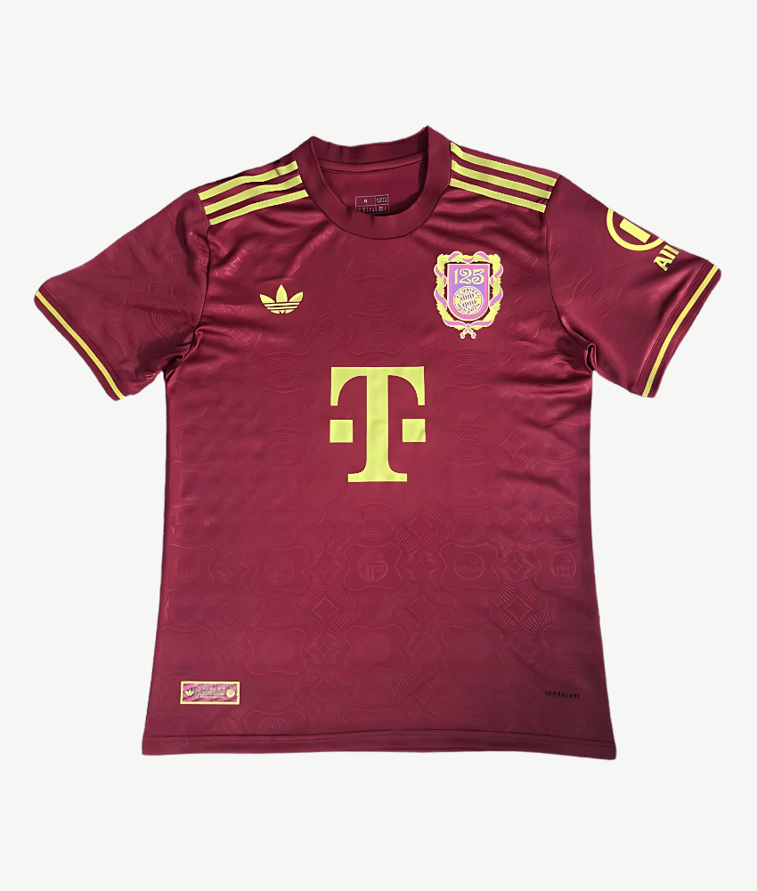BAYERN MUNICH 2024/25 '125TH ANNIVERSARY BURGUNDY' SPECIAL EDITION SHIRT-Shirt - False9Fits