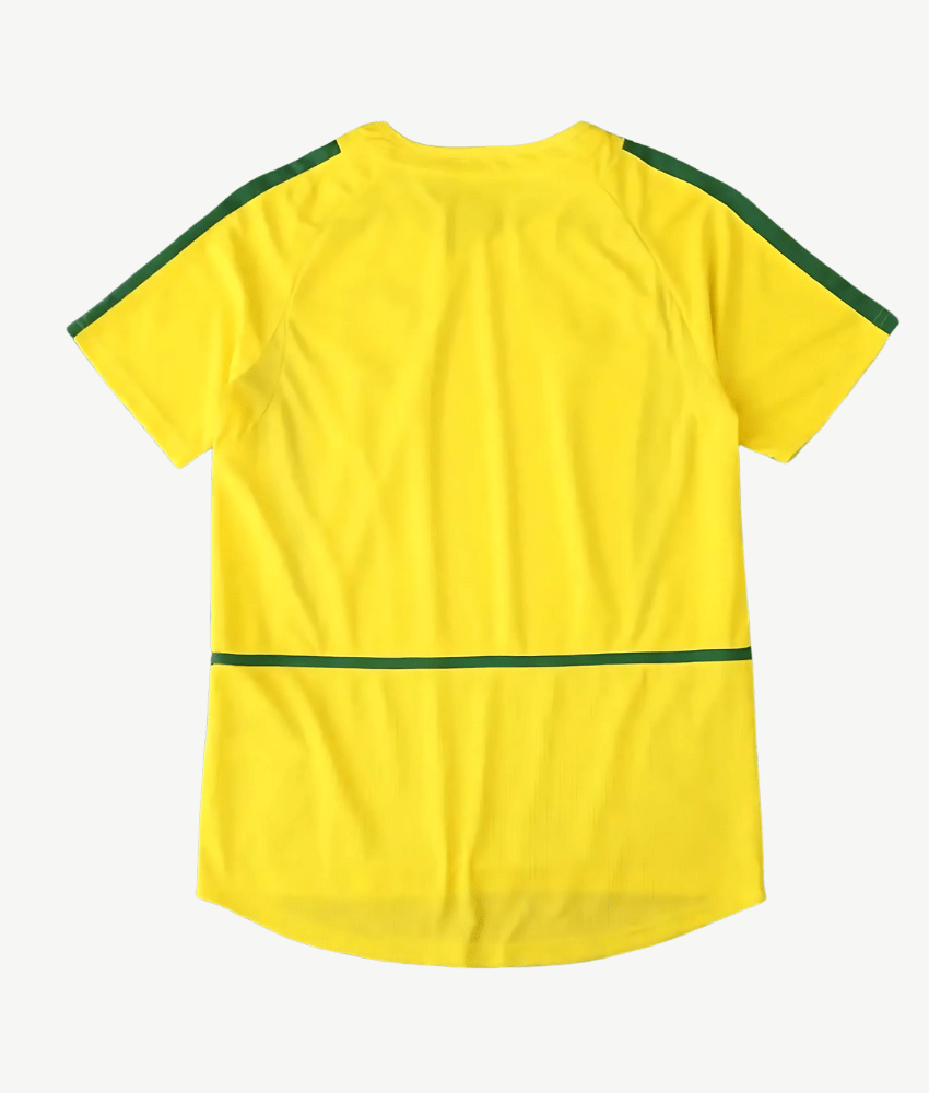BRAZIL 2002 HOME RETRO SHIRT-Shirt - False9Fits