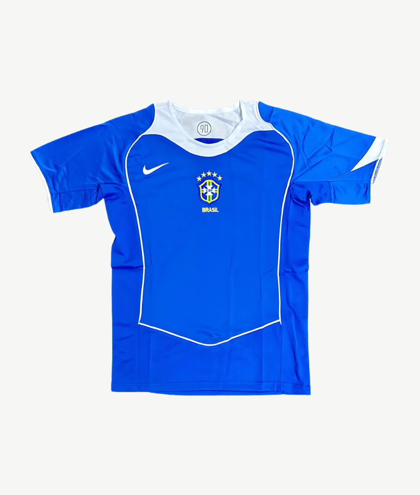 BRAZIL 2004 RETRO AWAY SHIRT-Shirt - False9Fits