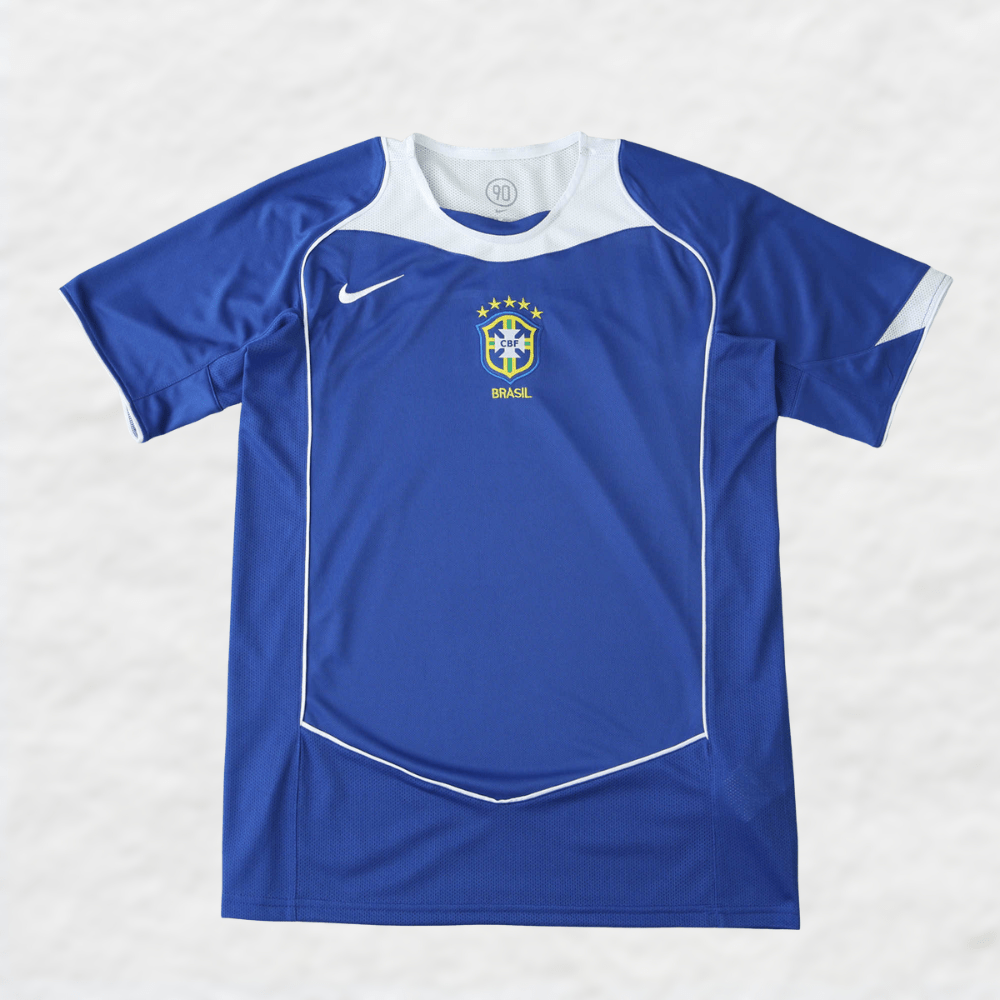 BRAZIL 2004 RETRO AWAY SHIRT-Shirt - False9Fits