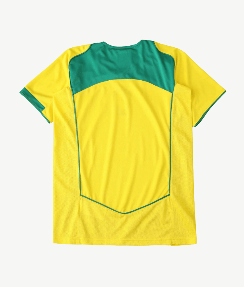 BRAZIL 2004 RETRO HOME SHIRT-Shirt - False9Fits