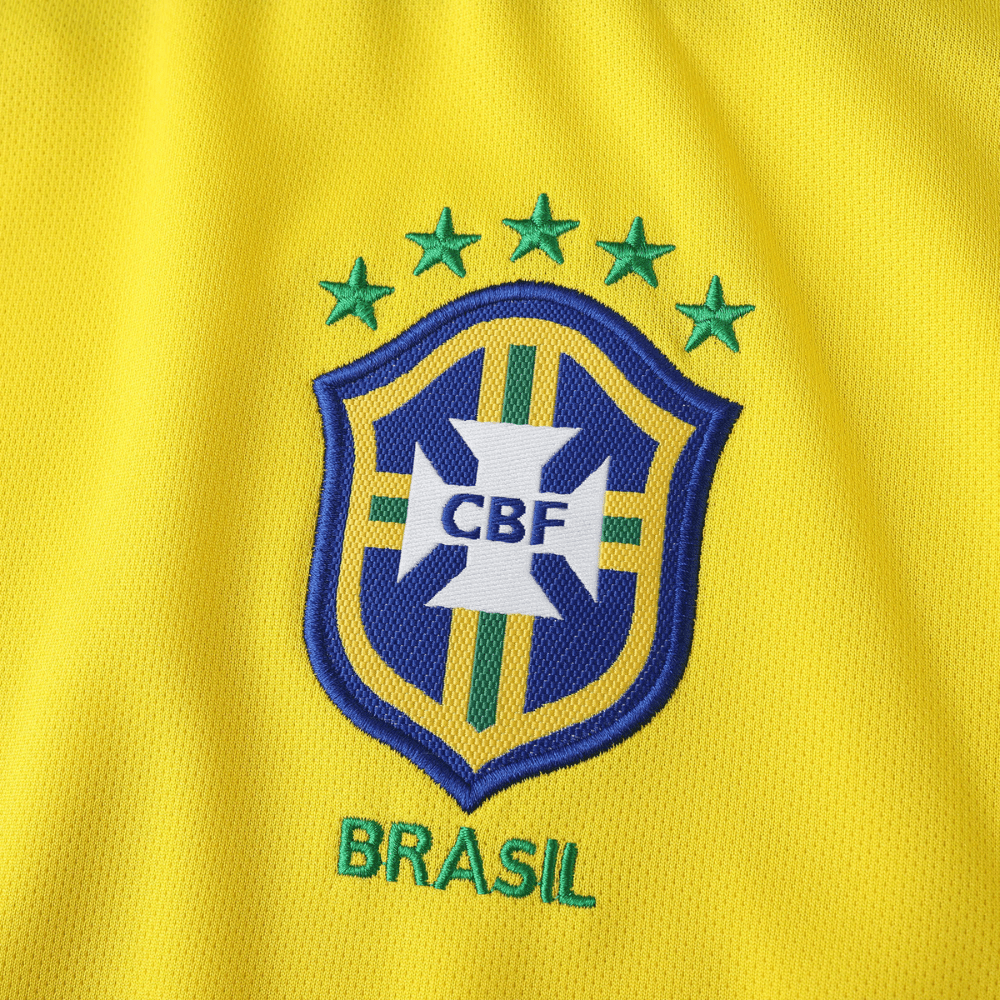 BRAZIL 2004 RETRO HOME SHIRT-Shirt - False9Fits