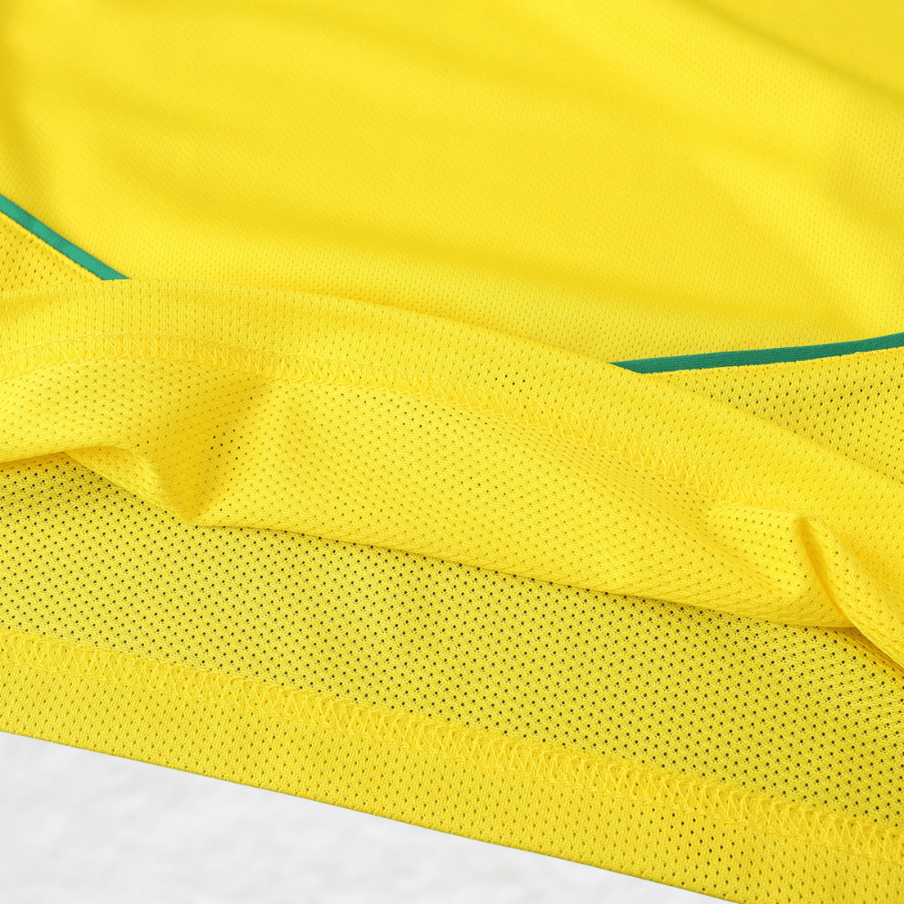 BRAZIL 2004 RETRO HOME SHIRT-Shirt - False9Fits