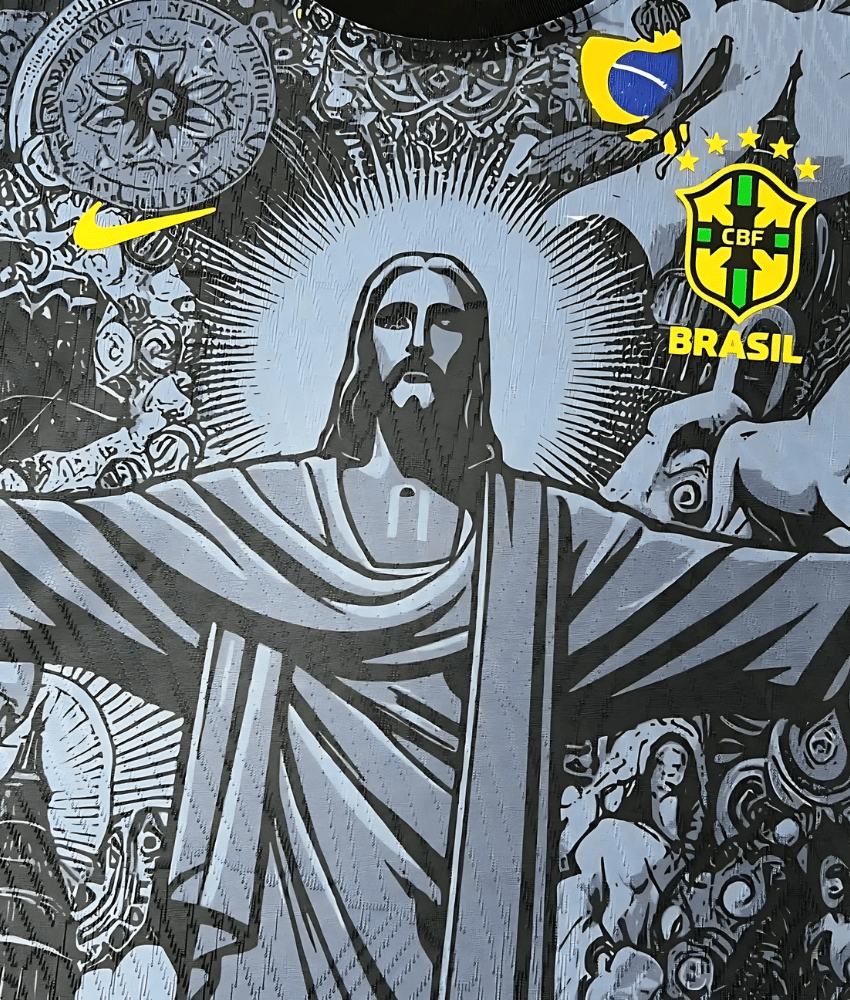 BRAZIL 2024/25 BLACK 'CHRIST THE REDEEMER' SPECIAL EDITION SHIRT-Shirt - False9Fits