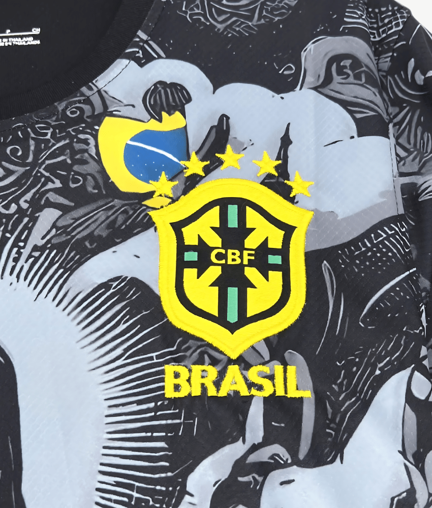 BRAZIL 2024/25 BLACK 'CHRIST THE REDEEMER' SPECIAL EDITION SHIRT-Shirt - False9Fits