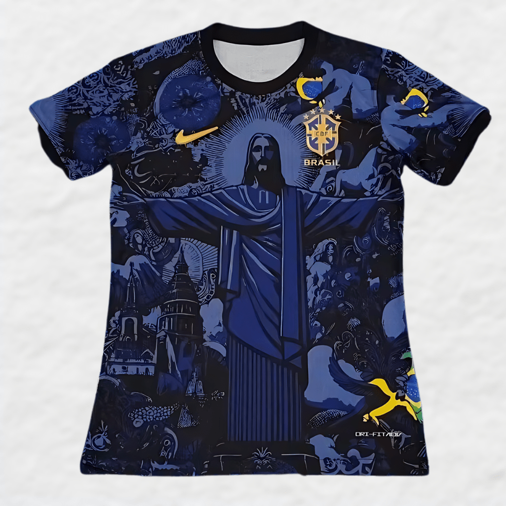 BRAZIL 2024/25 BLUE 'CHRIST THE REDEEMER' SPECIAL EDITION SHIRT-Shirt - False9Fits