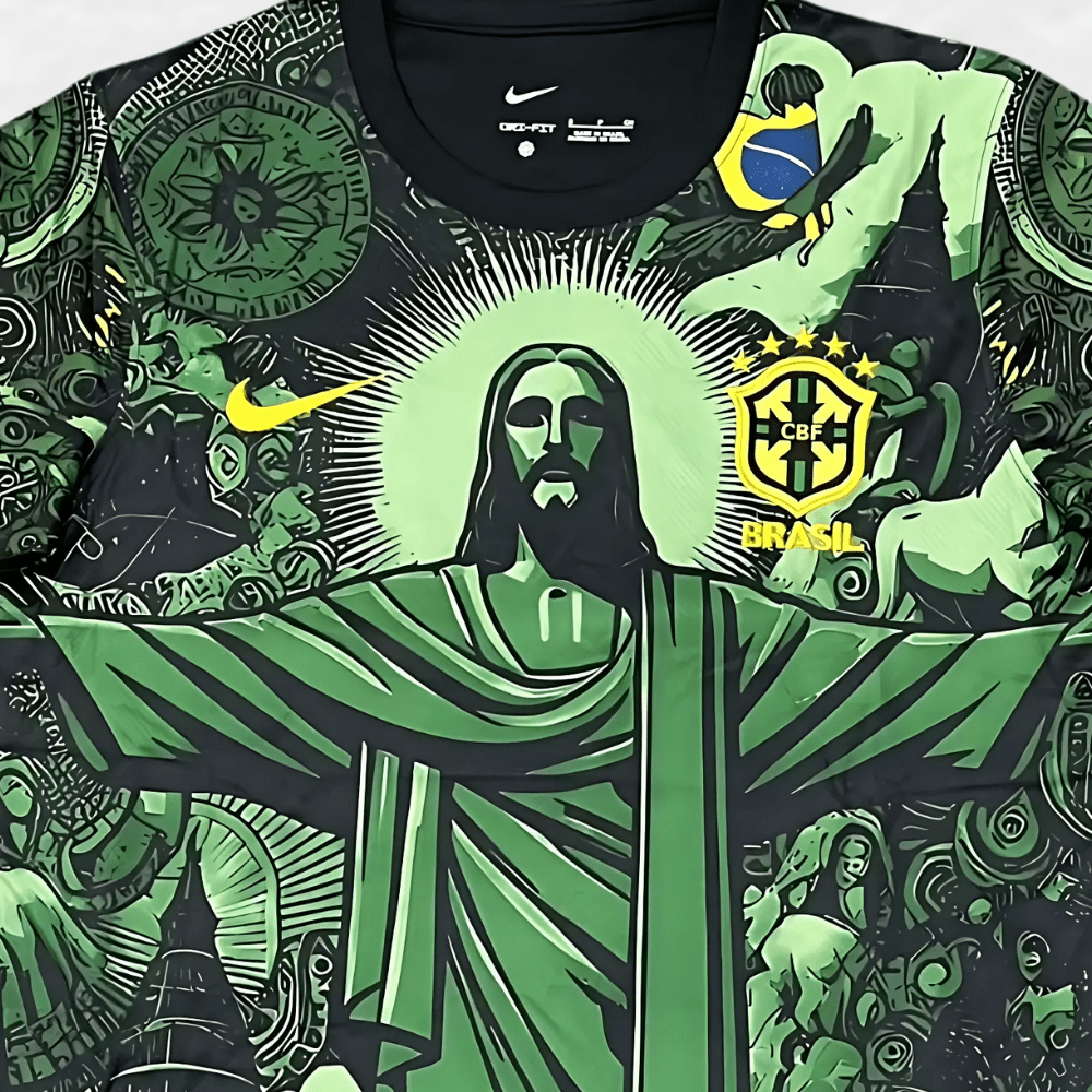 BRAZIL 2024/25 GREEN 'CHRIST THE REDEEMER' SPECIAL EDITION SHIRT-Shirt - False9Fits