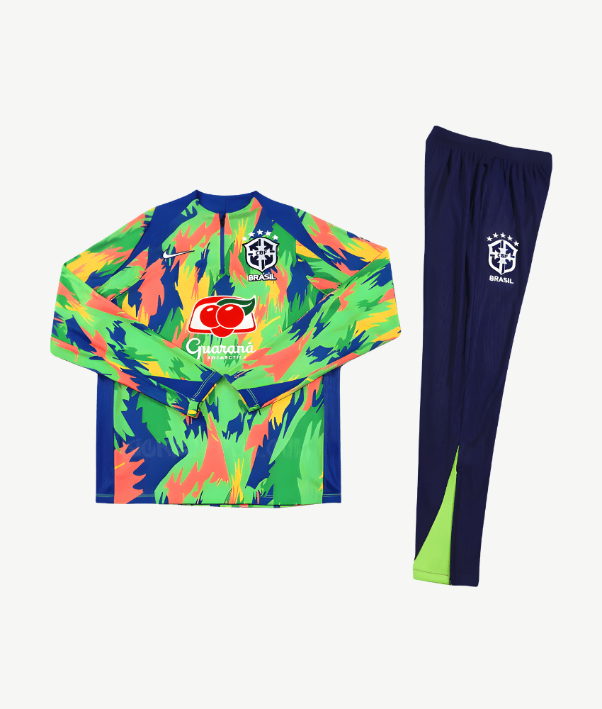 BRAZIL 2025/26 1/4 ZIP MULTICOLOUR TRACKSUIT - Tracksuit & Jackets - False9Fits