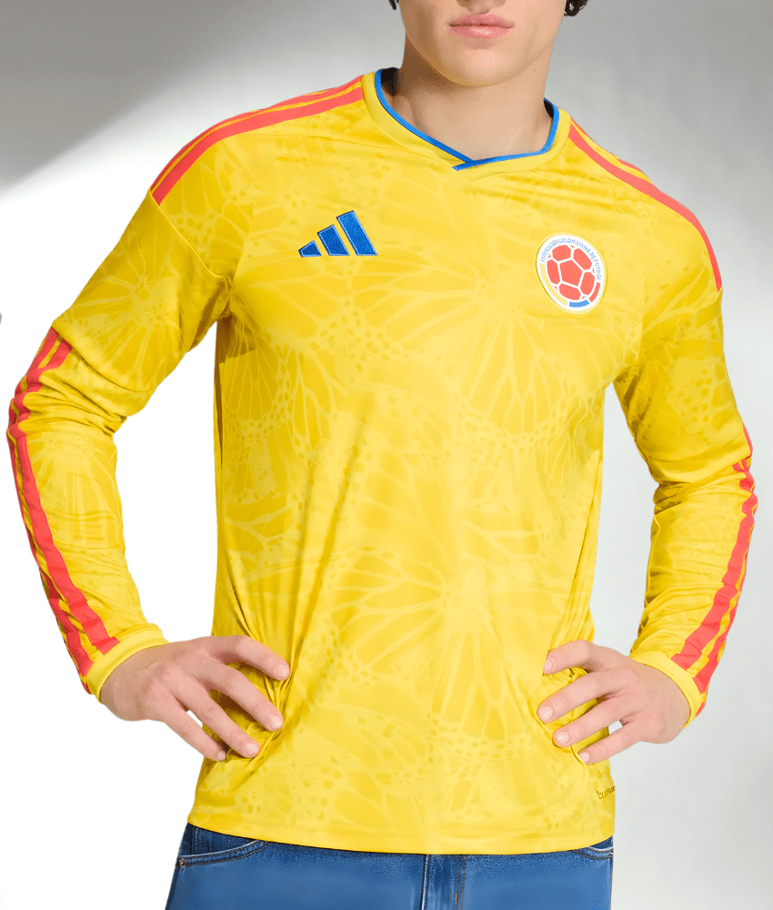 COLOMBIA 2026 WORLD CUP HOME LONG SLEEVE SHIRT-Shirt - False9Fits