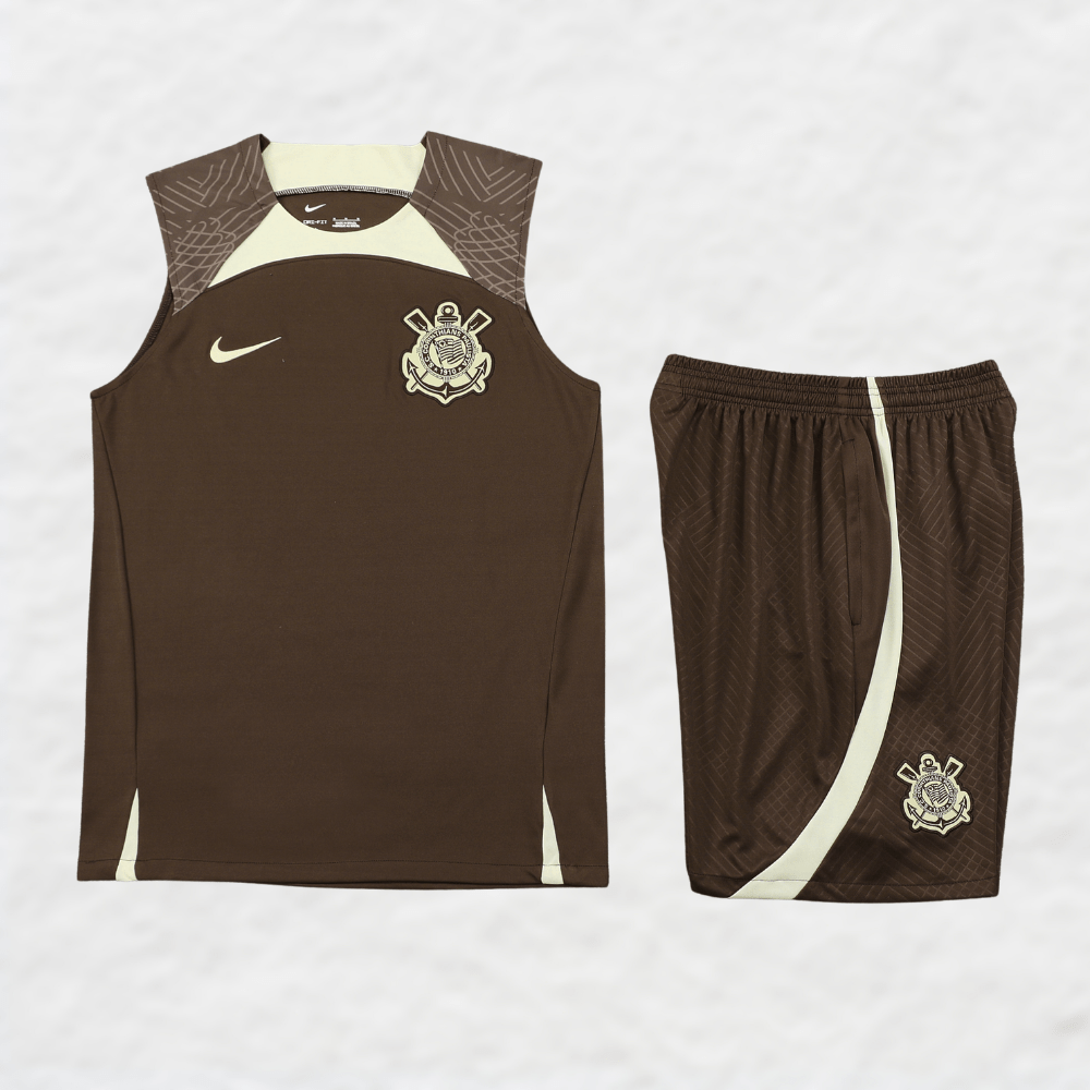 CORINTHIANS 2023 BROWN VEST & SHORTS SET - Vest Set - False9Fits