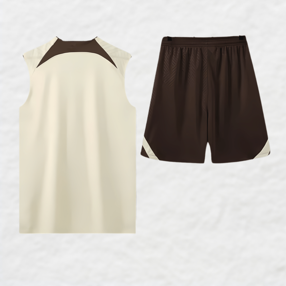 CORINTHIANS 2023 COFFEE/CREAM VEST & SHORTS SET - Vest Set - False9Fits