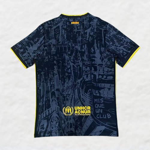 FC Barcelona 2023-24 City Map Black & Gold Shirt