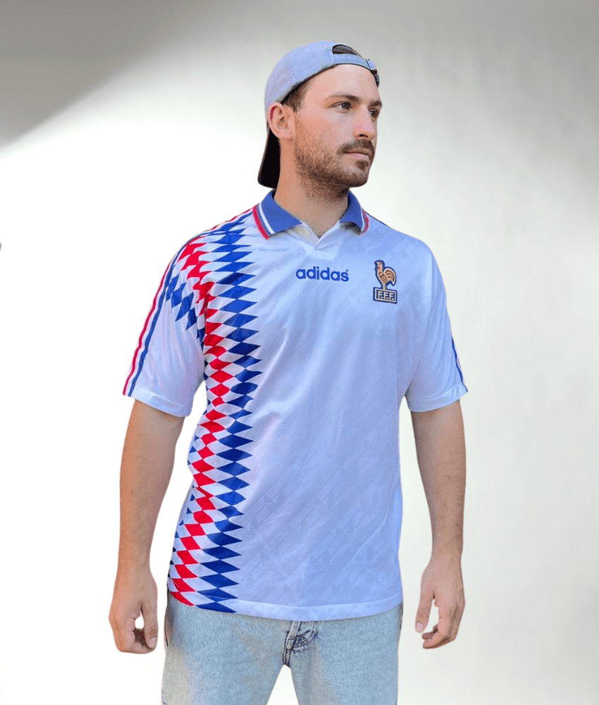 FRANCE 1994 AWAY RETRO SHIRT-Shirt - False9Fits