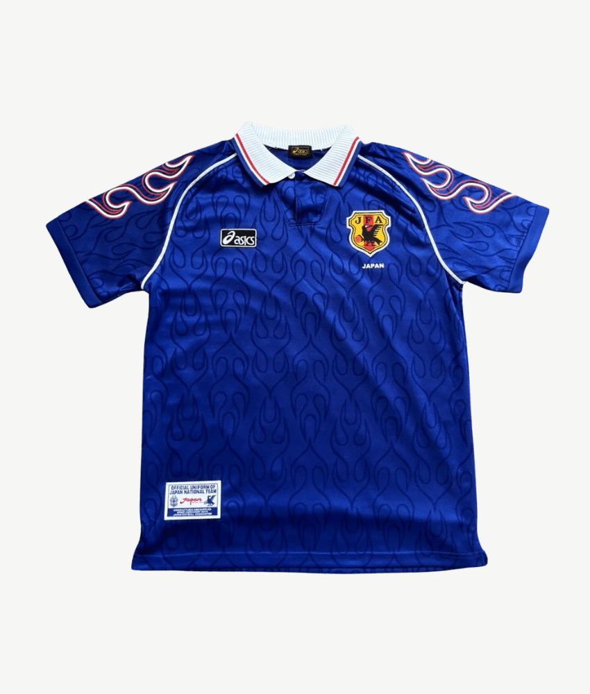 JAPAN 1998 BLUE 'FLAME' RETRO SHIRT-Shirt - False9Fits