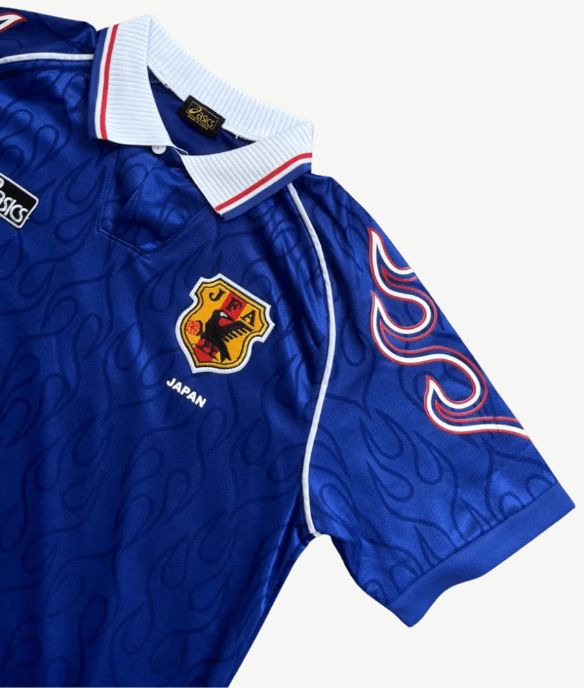 JAPAN 1998 BLUE 'FLAME' RETRO SHIRT-Shirt - False9Fits