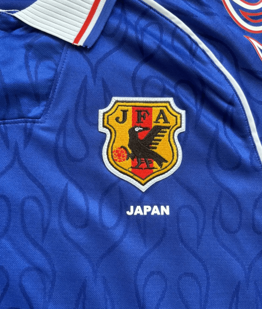 JAPAN 1998 BLUE 'FLAME' RETRO SHIRT-Shirt - False9Fits