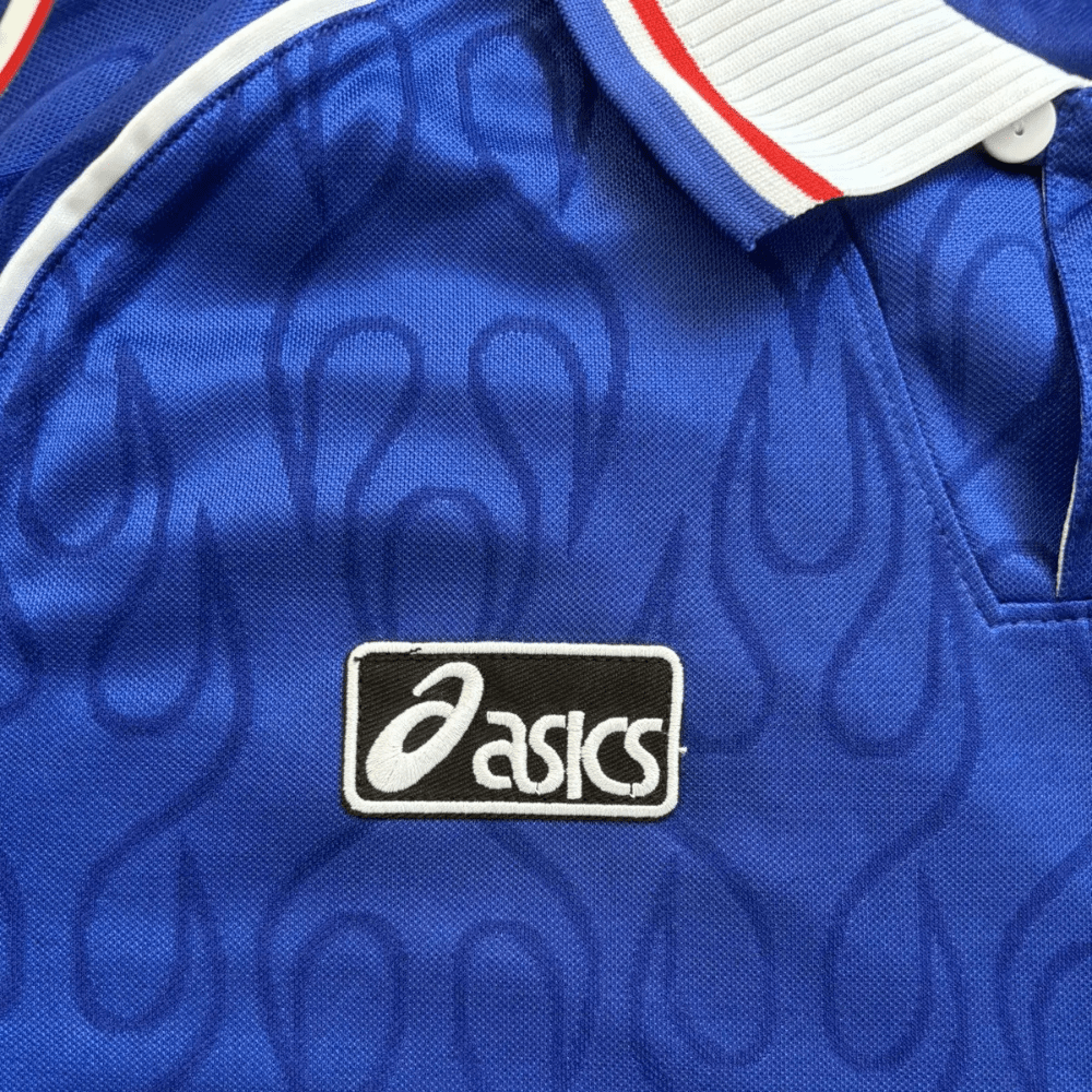 JAPAN 1998 BLUE 'FLAME' RETRO SHIRT-Shirt - False9Fits