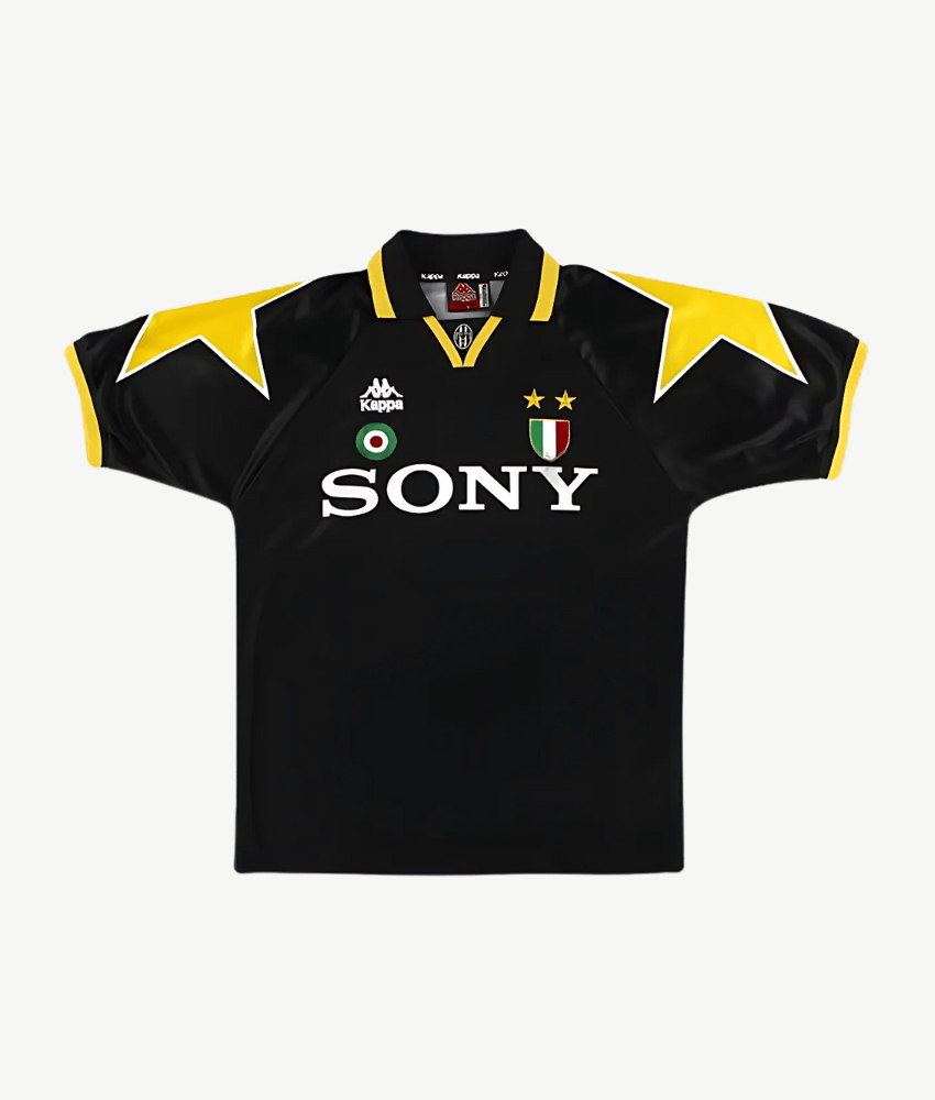 Juventus 95/97 Away Retro Shirt – Black & Yellow Revival